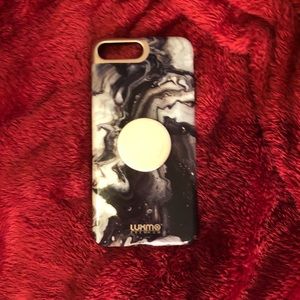 Black marble iPhone 7+ case